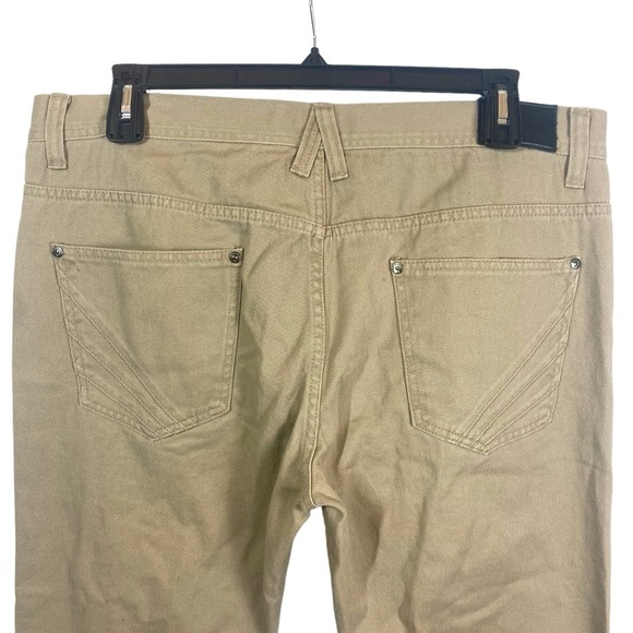 Akademiks Rip Twill Jeans Mens 38x30 Camel AKA36JN37 Punk Ript‎ Jeenz Distressed - Picture 7 of 15